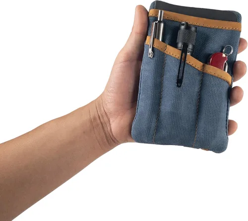 Vista 5 de Hide & Drink, Estuche de bolsillo multiherramientas, Bolsa compacta multiusos con cremallera para artículos de diario (EDC), Mini estuche