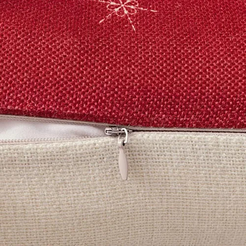 Vista 6 de HOMMES Juego de 4 fundas de almohada navideñas de 18 x 18 pulgadas, decoración de invierno, de tela de algodón y lino, para decoración de sofá