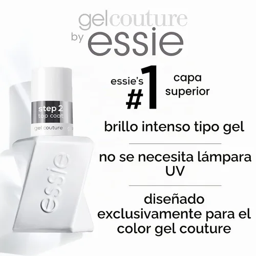 Vista 3 de essie Gel Couture - Esmalte de uñas de larga duración, rojo escarlata, Rock the Runway, 0.46 onzas (paquete de 2)