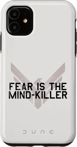 Vista 8 de iPhone 16 Pro Dune (2021) - El miedo es el asesino de la mente - Carcasa blanca Atreides