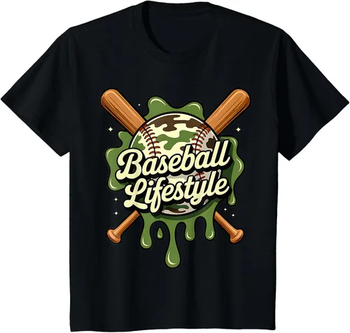 Vista 82 de Baseball Life Style 101 Apparel Youth Drip Baseball Boys Kid Camiseta