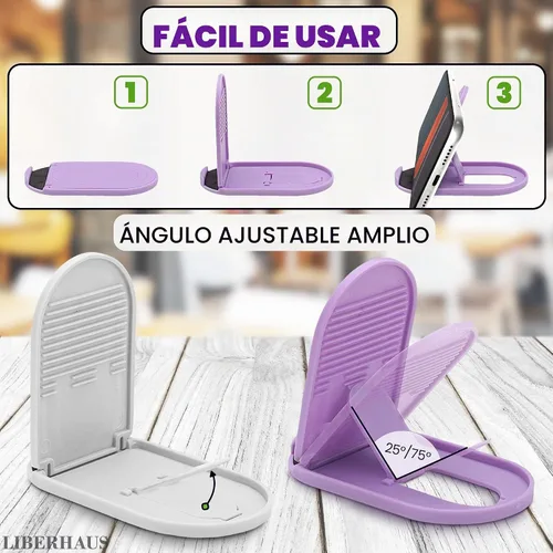 Vista 5 de LIBERHAUS Soporte plegable para teléfono celular de 12 piezas