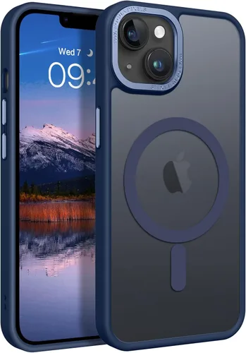 Vista 23 de BENTOBEN Funda magnética para iPhone 13 y iPhone 14 [compatible con Magsafe] Funda translúcida mate para iPhone 13/14, delgada, a prueba de golpes