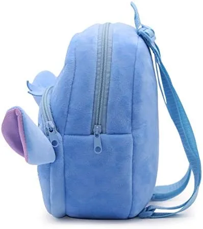 Vista 3 de BALLAU Mochila de felpa, lindo bolso de escuela pequeño, mochila pequeña para bebé, mochila de héroe de dibujos animados para niños, Azul