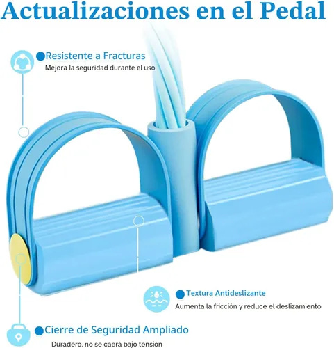 Vista 4 de Banda de resistencia de pedal con asa, bandas de ejercicio mejoradas de 6