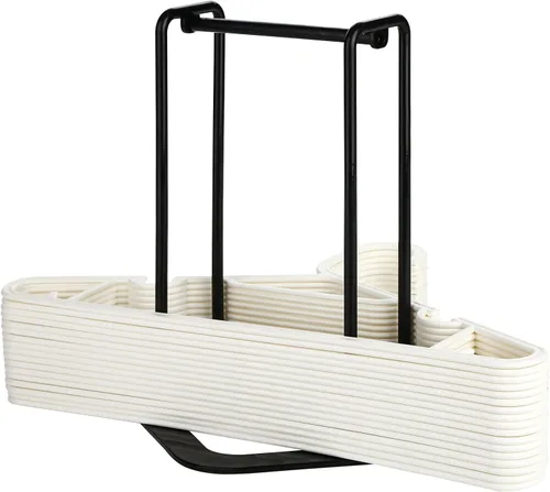 Vista 3 de Estante organizador portátil de percha, soporte apilador de almacenamiento para armario, lavandería, limpieza en seco