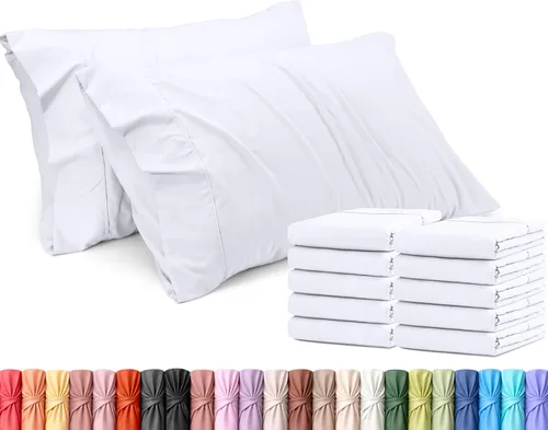 Vista 60 de Utopia Bedding - Juego de 2 fundas de almohada tamaño estándar, con cierre de sobre, tela de microfibra cepillada suave, resistentes al encogimiento