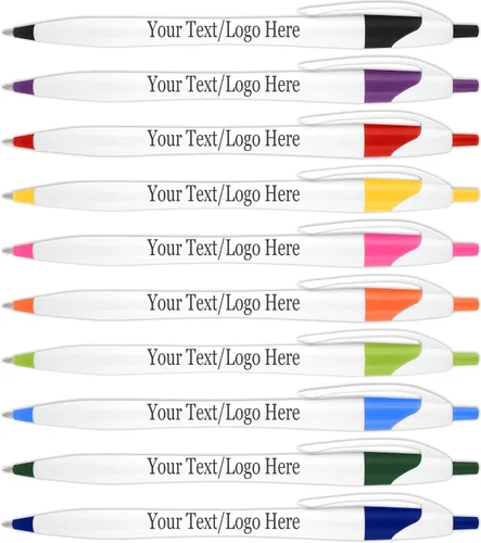 Vista 12 de SyPen Bolígrafos personalizados con tu logotipo o texto personalizado, paquete de 500 unidades a granel para negocios, fiestas y eventos, bolígrafos