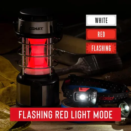 Vista 9 de COAST® EAL17 - Luz LED de área de emergencia de 460 lúmenes, 50 horas de funcionamiento, doble color, 4 x D, multicolor