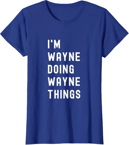 Vista 51 de Camiseta I'm Wayne Doing Wayne Things, Negro