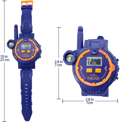 Vista 2 de Walkie Talkie recargable para niños, radio bidireccional Walky Talky con linterna, juego para exteriores, interfono, juguete y regalos para niños