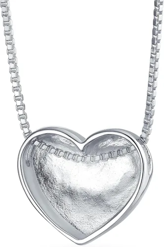 Vista 2 de Bling Jewelry Collar con colgante de corazón con monograma con inicial del alfabeto A-AZ, para mujer, para novia, plata de ley 925 pulida