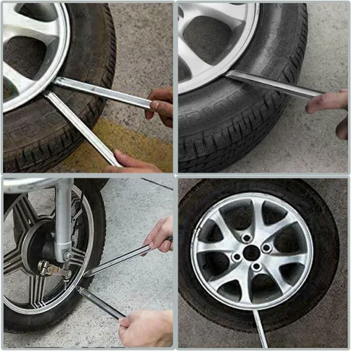 Vista 5 de 2 piezas de palancas para neumáticos de 10 pulgadas, barra de palanca de cucharas de neumáticos de servicio pesado, herramienta profesional