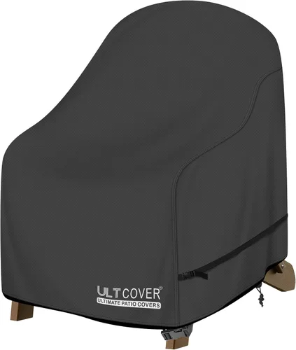 Vista 9 de ULTCOVER Funda impermeable para silla de patio – Funda para silla de césped individual para asiento profundo para exteriores que se adapta a hasta