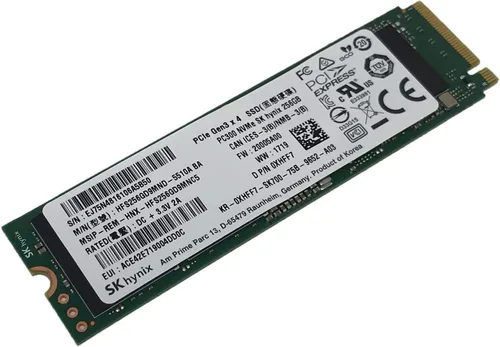 Vista 2 de SK Hynix SSD M.2 de 256 GB (unidad de estado sólido) NVMe PCIe Modelo: HFS256GD9MND-5510A BA - OEM