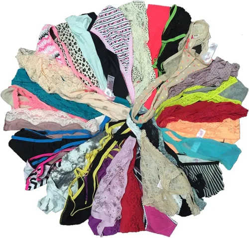 Vista 2 de EMBEK Variedad de ropa interior para mujer tanga con la parte trasera en T bikini de tiro bajo panties de encaje de algodón