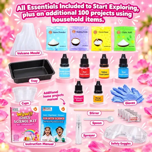 Vista 5 de Butterfly EduFields Kit de ciencia de más de 100 piezas para niñas de 4, 5, 6, 7, 8 años Niñas en CTIM y experimentos científicos Ideas