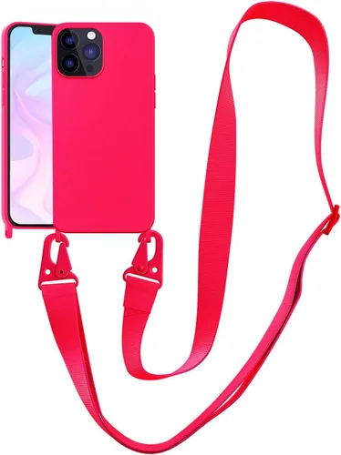 Vista 70 de Funda compatible con iPhone 8 Plus, iPhone 7 Plus/6 Plus/6S Plus con cordón, funda cruzada para iPhone con correa ajustable de silicona para iPhone