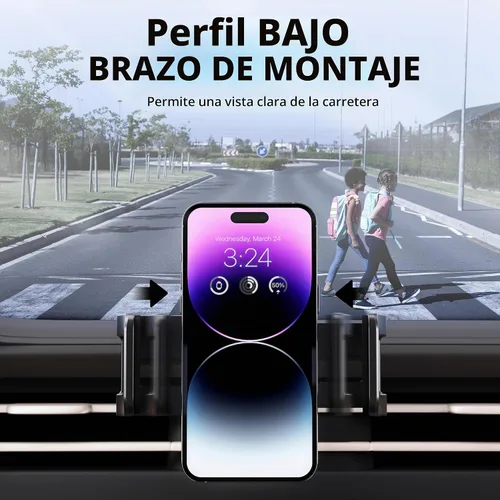 Vista 7 de Bracketron TripGrip Soporte de teléfono de coche para salpicadero – Fuerte soporte de ventosa, liberación con una sola mano, vista ajustable