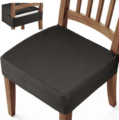 Vista 7 de Songrey - Juego de 6 fundas impermeables para sillas de comedor, color beige