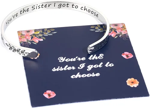 Vista 2 de M MOOHAM - Pulseras para mujeres y niñas, con mantra, joyería motivacional, divertida, para mejor amiga, mamá, hija, hijo, hermana o sobrina