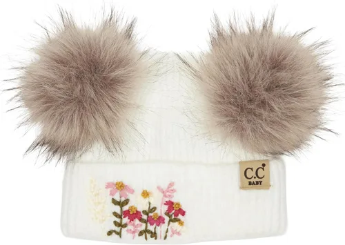 Vista 30 de Funky Junque Gorro de invierno con doble pompón para bebé de 0 a 12 meses, bonito gorro de punto acogedor para clima frío Patrón de tejido
