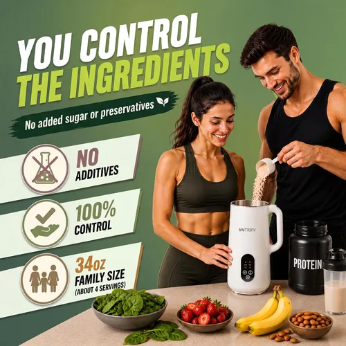 Vista 3 de Nutrify - Licuadora de 34 onzas para cocina, profesional, interior de acero