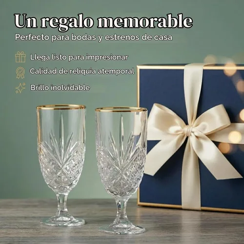 Vista 7 de Godinger Vasos para bebidas heladas, bandas doradas, cristal de Dublín, juego de 4