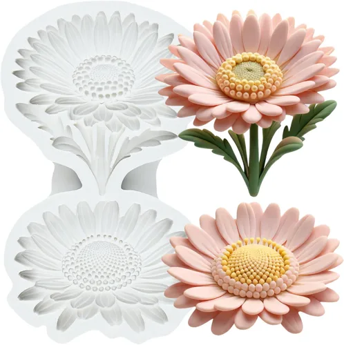 Vista 14 de Molde de silicona para flores de crisantemo para fondant de flores Estilo a