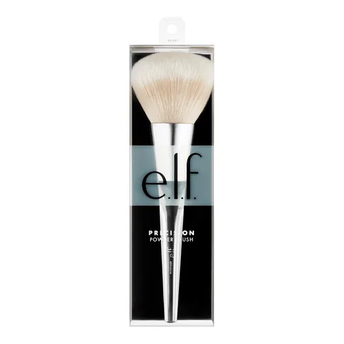 Vista 3 de e.l.f. Brocha para polvo de precisión, brocha de maquillaje de forma grande para polvo prensado y suelto, bronceador, resaltador y rubor, vegano