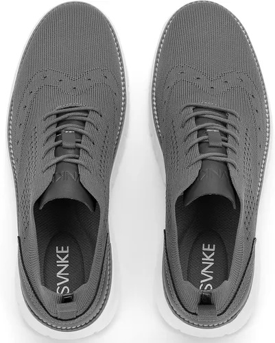 Vista 2 de Men's Casual Dress Oxfords Shoes Breathable Knit Leisure Fashion Sneakers Lightweight Comfortable Walking Shoes