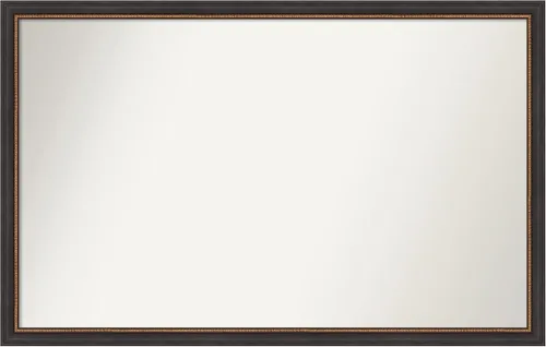 Vista 70 de Amanti Art Espejo de baño negro para sobre el fregadero, 23 x 23 pulgadas, espejo cuadrado negro Ashton, marco de madera tradicional mediano, se