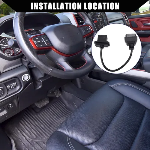 Vista 2 de Cable adaptador de escáner de diagnóstico OBD2 de 6 pines a 16 pines para Jeep Grand Cherokee para Dodge/Frontal/Herramienta de diagnóstico