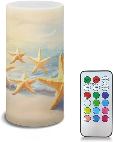 Vista 25 de Velas LED sin llama personalizadas que funcionan con pilas con temporizador remoto que cambia de color, personaliza fotos y texto, hazlo tú mismo tu