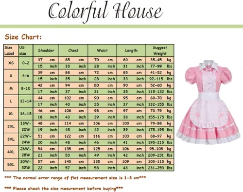 Vista 7 de Colorful House - Disfraz de criada con delantal francés para mujer
