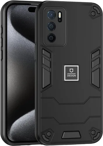 Vista 402 de Funda compatible con Redmi A1, compatible con Redmi A2 2 en 1 [PC dura + TPU], funda de teléfono negra