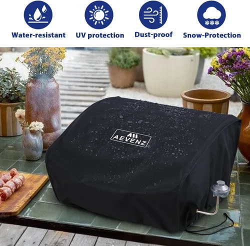 Vista 4 de Cubierta de parrilla para parrillas Blackstone de 17 pulgadas con tapa superior, cubierta de parrilla Blackstone impermeable para parrillas