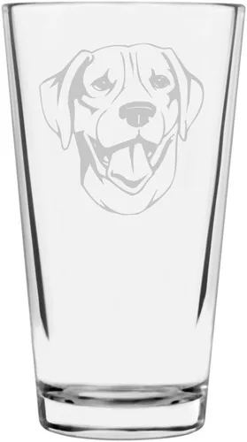Vista 311 de Podenco Canario - Vaso de pinta de 16 onzas con temática de perro personalizado
