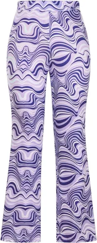 Vista 5 de Palazzo - Pantalones para mujer con estampado gráfico de mármol, pantalones acampanados, pantalones deportivos con corte de bota