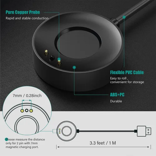 Vista 4 de TUSITA Cargador magnético compatible con Withings Scanwatch Scanwatch Horizon Smart Watch - 1M
