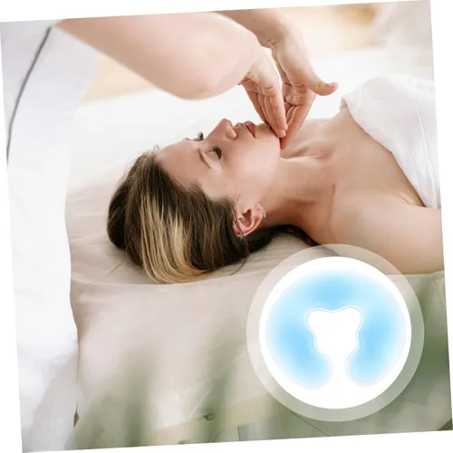 Vista 6 de Beaupretty Almohada de viaje boca abajo almohada boca abajo en forma de U: cojín de cara de salón de belleza, almohada de cara de mesa de masaje