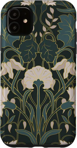 Vista 8 de iPhone 16 Art Nouveau Floral Pattern Case