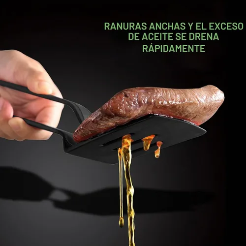 Vista 4 de Pinzas de silicona para barbacoa, abrazadera de acero inoxidable para asar y ensalada