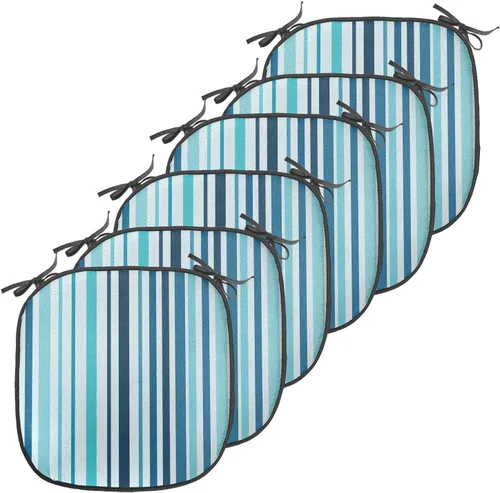 Vista 182 de Ambesonne Flamingo - Cojín de asiento para silla, diseño de fantasía exótica con elementos de vida silvestre hawaiana en colores pastel, acolchado