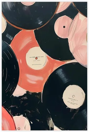 Vista 21 de YFET Tocadiscos vintage Y2K Room Flowers Pink Retro Music Lover Preppy Room - Póster artístico de pared y arte de pared, póster moderno