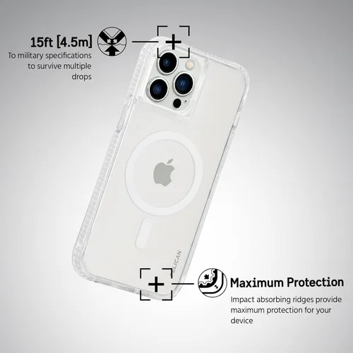 Vista 6 de Pelican Ranger Series - Funda para iPhone 13 Pro, compatible con MAGSAFE. Compatible con accesorios y cargadores MAGSAFE. Protección contra caídas