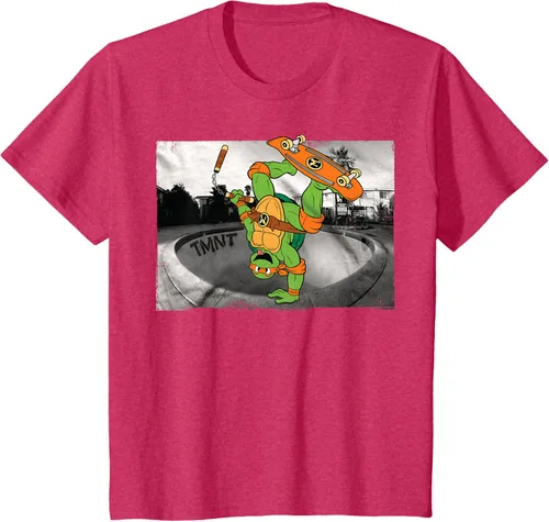 Vista 23 de Teenage Mutant Ninja Turtles Michelangelo - Camiseta de patinaje, Negro, S