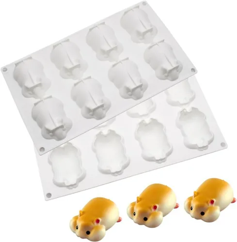 Vista 5 de Molde de silicona para hornear pasteles, moldes de jabón, moldes de silicona con forma de flor para postres franceses caseros para pastelería