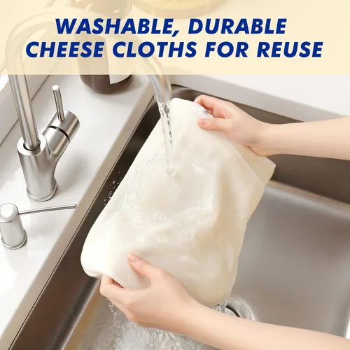 Vista 5 de 2 yardas de paño de queso reutilizable, grado 100, paño de queso para colar artesano, colador de tela de muselina 100% algodón sin blanquear