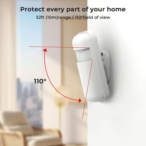 Vista 3 de Sistema de alarma PGST para seguridad del hogar, sistema de seguridad inteligente para el hogar, kit de 12 piezas